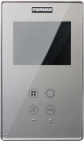 Stříbrný SMILE VDS 3,5" videotelefon, handsfree, povrchová montáž