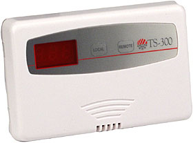 Dual temperature detector; displays temperature in °C or °F, 2 output relayes
