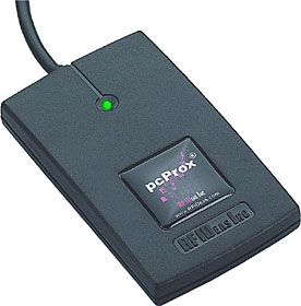 Stolní čtečka karet Indala s USB výstupem (26bit Wiegand)