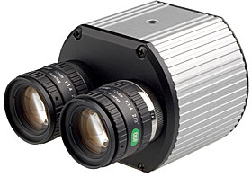 IP kamera den/noc, 2x 1/2", 3MPix/1.3MPix, 12V, PoE, elektronické PTZ