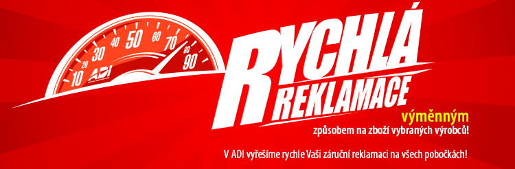 V ADI vyřešíme Vaši záruční reklamaci okamžitě novým zbožím!