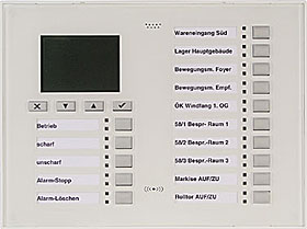 LCD/LED keypad, complete set, white, for Mb Secure