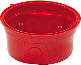 Surface mount deep base, red, IP44.