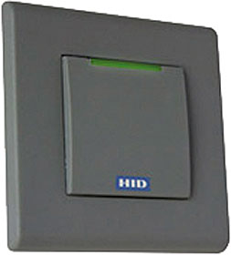 Contactless reader for insertion into EU install box, decor bezel