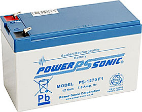 Battery 12V/7Ah VdS approved with terminals Faston 187