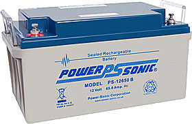 Battery 12V/65Ah VdS approved with terminals Bolt M6