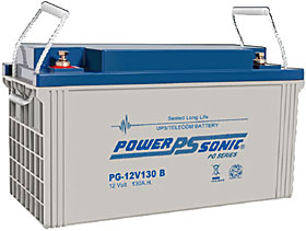 Battery 12V/130Ah with terminals Bolt M8