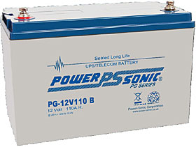 Battery 12V/110Ah with terminals Bolt M8