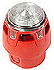 ENscape sounder & beacon, red, red flash, IP65 deep base, EN54-23
