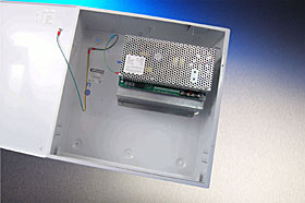 EN54 certified PSU for fire systems, 27,6 VDC / 10,0+0,7 A (select.), "H" box.