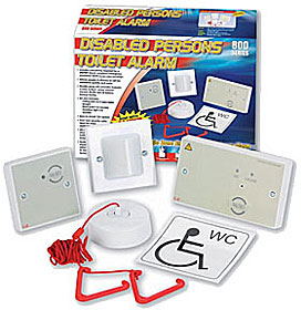 Accessible disabled persons toilet alarm kit