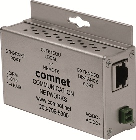 Transciever pro přenos IP kamer (TCP/IP) po UTP kabelu až na 900m, 1 port