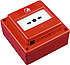 Red conventional manual call point, NO/NC contact, IP67