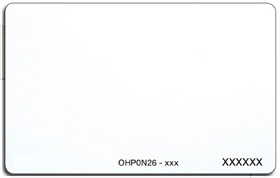 Proximity PVC card, compatible with HID Prox readers, sold in 25 pcs