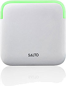 Nástěnná bezkontaktní čtečka systému SALTO, verze XS4 2.0, bílá