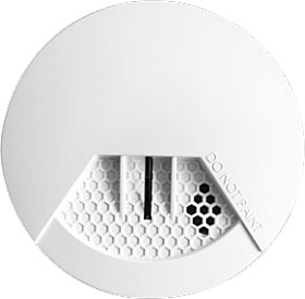 Optical smoke detector, batteries included