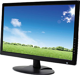 LCD LED monitor, 22", Full HD 1080p, 16:9/4:3, BNC, VGA, HDMI, audio, 230V