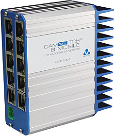 CAMSWITCH 8 Mobile, 8x PoE + 2x nonPoE, napájení 8-40V, celkový výstup až 80W