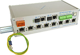 Průmyslový managed switch pro LAN-RING 2G, 2x COMBO, 8x PoE+/PoE++