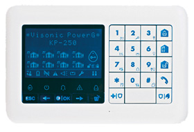Bezdrátová LCD klávesnice s vestavěnou čtečkou a bzučákem pro Power Master