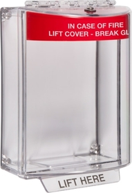 Universal Stopper® - surface mount, red fire label
