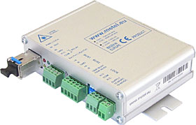 Digital Fiber Optic Converter / Receiver 2x RS485 + 1x Duplex Contacts