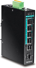 Průmyslový switch, 5 portů Gigabit (4x PoE+, 1x PoE), 1x SFP, 12Gbps, 120W, kov