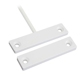 Magnetic contact, thin white housing, 2m 4 cores white cable