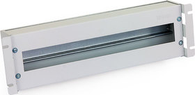 19" jističová lišta 3U s krytem,  DIN RAL9005