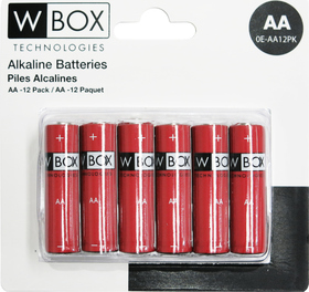 Alkalická baterie značky W-Box AA 1,5V v balení po 12ks