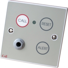 Emergency call point, button reset c/w remote socket