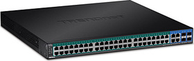 Switch 52 portů Gigabit (48x PoE+), 4x SFP, 104Gbps, 740W, kov