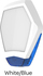 Plastový kryt šestihranný Odyssey X3, farebná kombinácia biely kryt/modrý maják