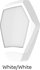 Plastový kryt šestihranný Odyssey X3, farebná kombinácia biely kryt/biely maják