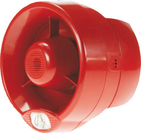 Red multitone sounder, 32 tones, IP65
