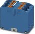Push-In svorkovnica 500V/24A, 6 svoriek, vodiče prierez 0,14 až 4 mm2, modrá