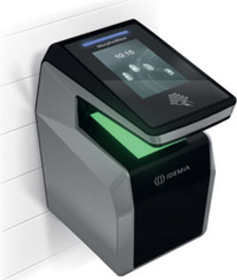 Contactless biometric reader, scans 4 fingers at once
