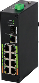 ePoE Switch 10 portů, 8x 10/100Mbps ePoE, 1xGigabit bez PoE, 1x SFP, 120W, kov