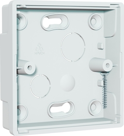 White Surface interface plate shallow, 20mm depth, single gang