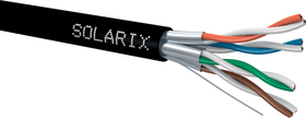 Instalační kabel venkovní Solarix CAT6A STP PE Fca 500m/cívka SXKD-6A-STP-PE