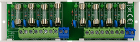 Pojistkový modul vstup 10÷30VDC / 10÷24VAC, výstup 8x1,5A tavná pojistka