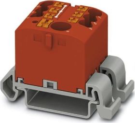 Push-In svorkovnice PTFIX 6/6X2,5 RD červená, balení 10ks, včetně adaptérů NS35A