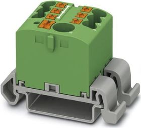 Push-In svorkovnice PTFIX 6/6X2,5 GN zelená, balení 10ks, včetně adaptérů NS35A