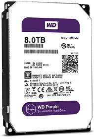 Přídavný HDD k rekordérům, 8TB, WD nová řada PURZ