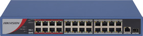 Switch 24 portů 10/100Mbps, (24x PoE, 2x bez PoE), 8.8Gbps, 230W, kov
