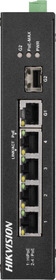 Průmyslový switch 4x 10/100Mbps PoE(+)/Hi-PoE, 1x Gigabit, 1x SPF, 60W, kov