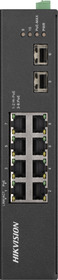 Průmyslový switch 10 portů Gigabit, (8x (Hi)PoE, 2x optika), 20Gbps, 110W, kov
