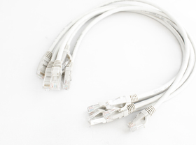 Patch cord cooper CAT5E RJ45 0.5m gray, package 5 pieces