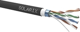 Venkovní instalační kabel Solarix CAT5E FTP PE+PVC Fca dvojplášť 305m/cívka