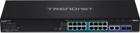 Switch 16x PoE+ Gigabit, 2x Gigabit SFP/RJ-45, 36Gbp, 220W